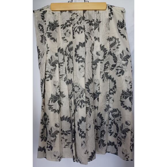 VTG Ann Taylor Silk Blend Floral Pleated Midi Skirt, Size 10 Gothic Cottagecore - Picture 3 of 7
